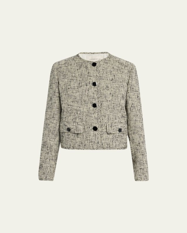 Heathered Single-Breasted Jacket